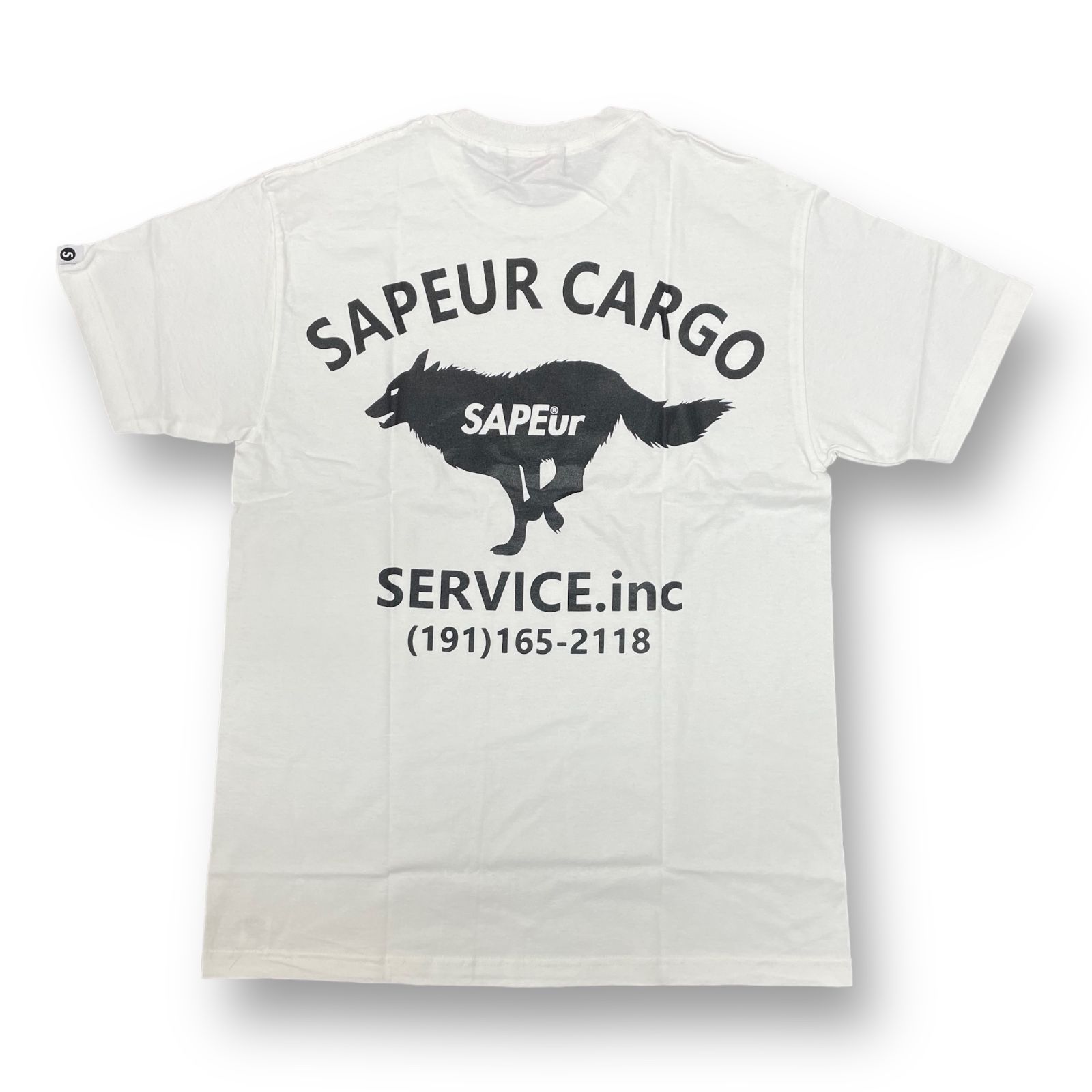 新品 SAPEUR CARGO SERVICE 限定T-shirt オオカミ プリント クルー