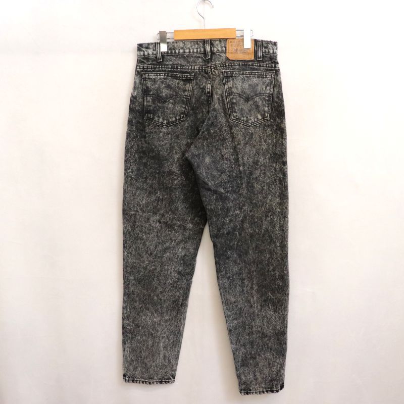 90s Levi s 550 ケミカルウォッシュ ブラック デニムパンツ メンズ XLサイズ相当 ビッグサイズ オーバーサイズ