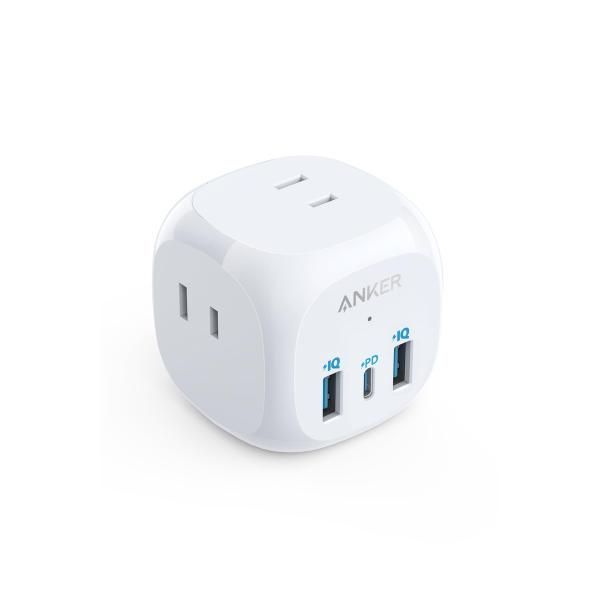 Anker PowerExtend (6-in-1)(USBタップ 電源タップ AC差込口 USB-Cポート USB-Aポート)  PSE適合