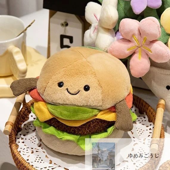 新品未使用 ジェリーキャット ハンバーガー ぬいぐるみ#ゆめみ
