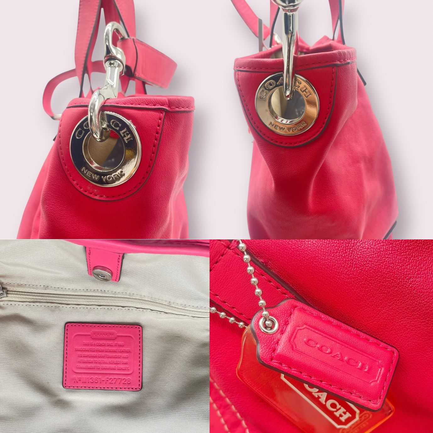 COACH コーチ F27728 2wayバッグ パッションピンク ハンドバッグ 