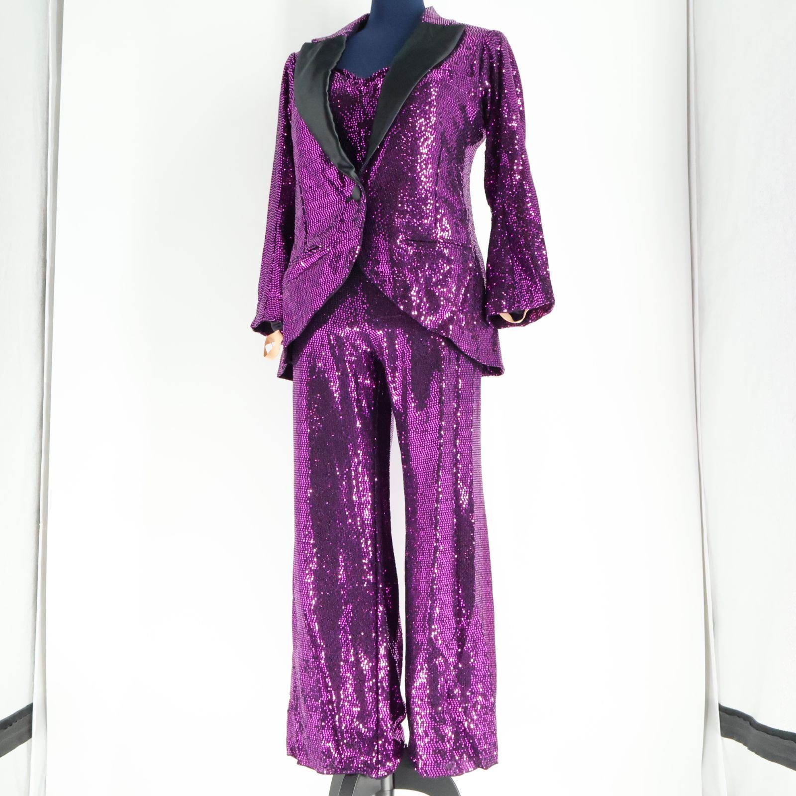 美品 日本製 ダンス衣装】パープル YANAGIDA DANCE WEAR ヤナギダ