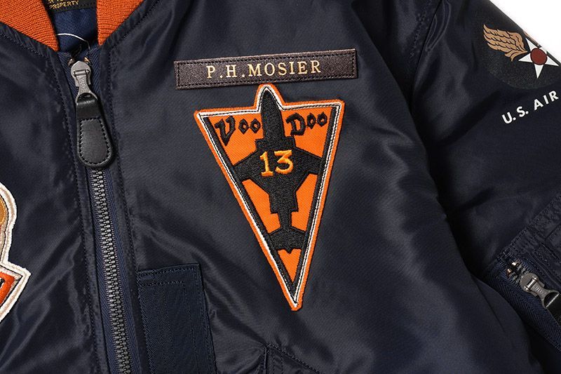 アルファ　TYPE B-15C　USA製　ネイビー　紺　サイズ 40　L アルファ TYPE B-15C USA製 ネイビー 紺 サイズ 40 L アルファ TYPE B