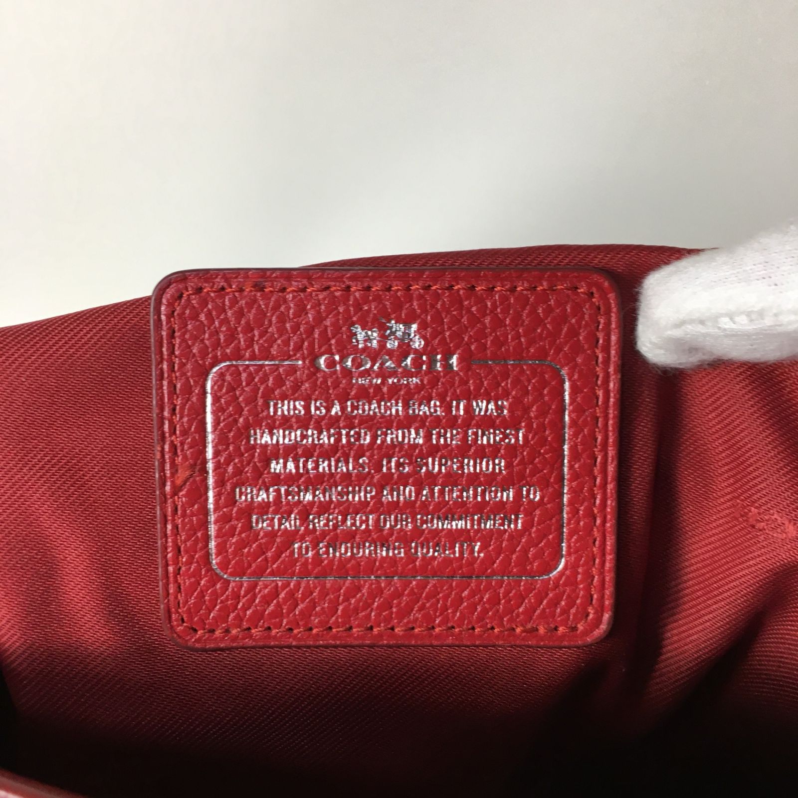 2505-309｜コーチ トートバッグ レザー レッド チェーンショルダー 2505-309｜コーチ トートバッグ レザー レッド チェーン