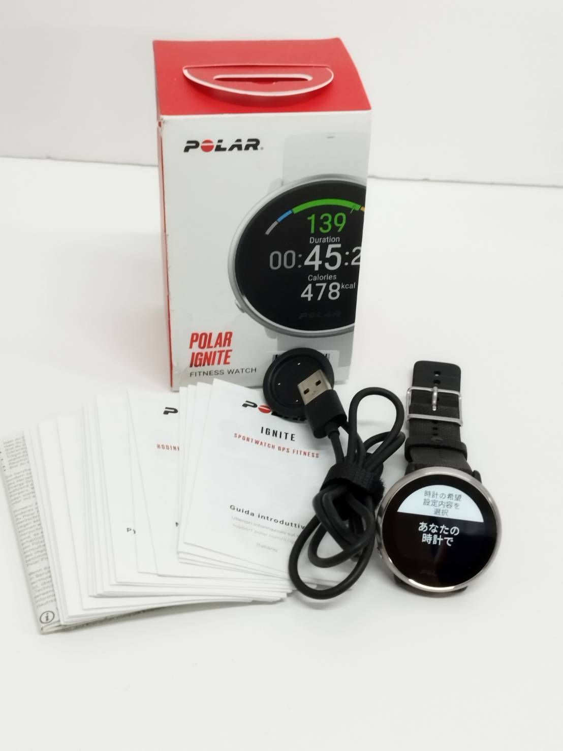 POLAR IGNITE フィットネスウォッチ M-L ブラック・シルバー ポラール