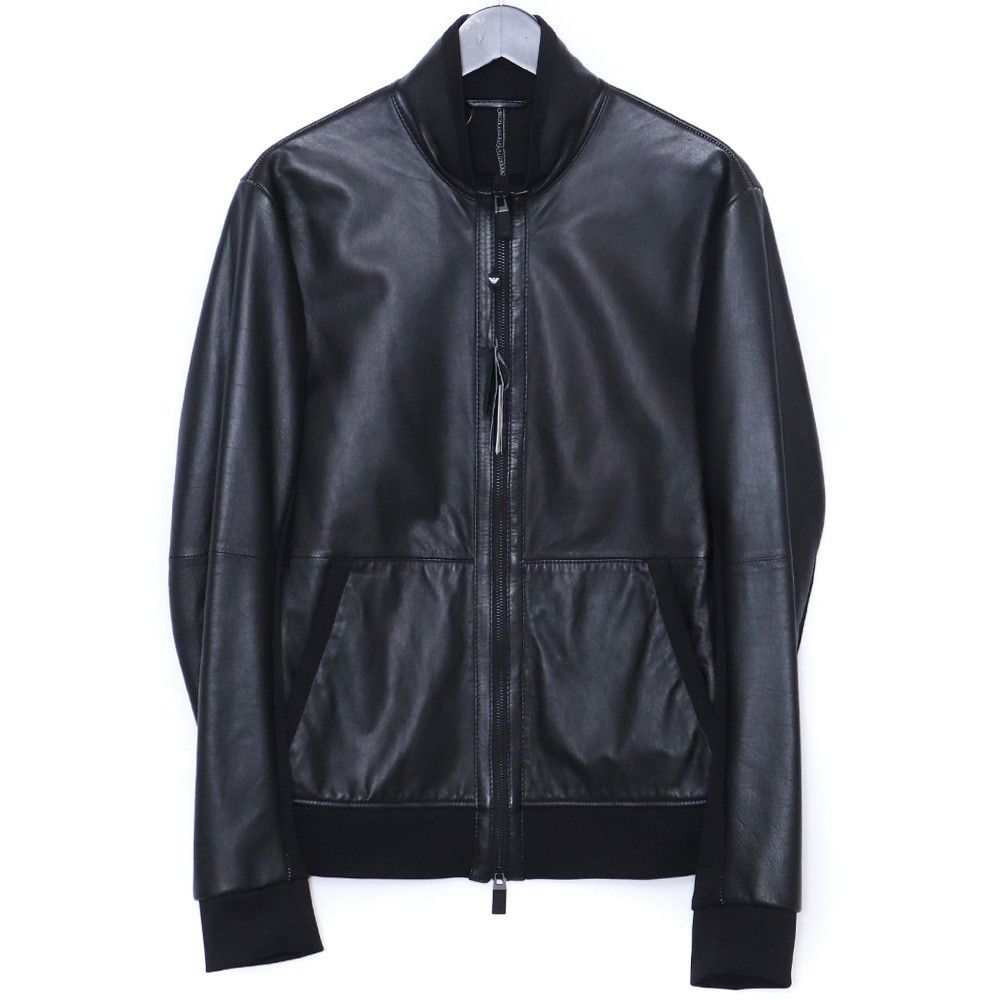 EMPORIO ARMANI シープレザージャケット サイズ01 ブラック 01R21P-01P21