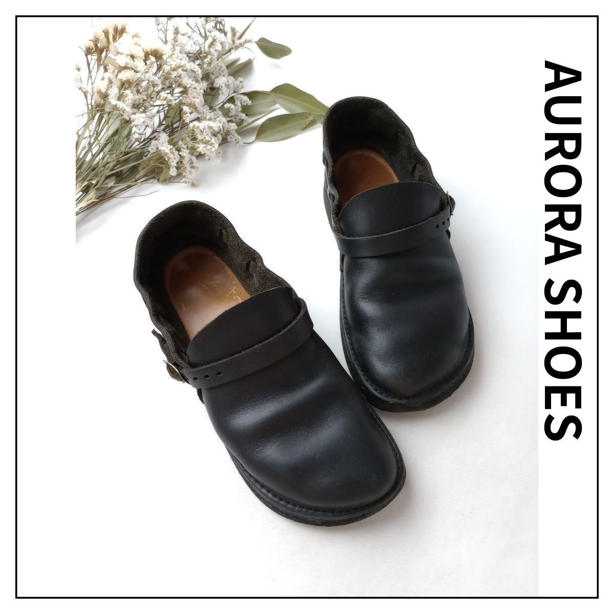 【Aurora Shoes オーロラシューズ ミドルイングリッシュ ブラック】 Aurora Shoes | ミドルイングリッシュメンズ 2colors