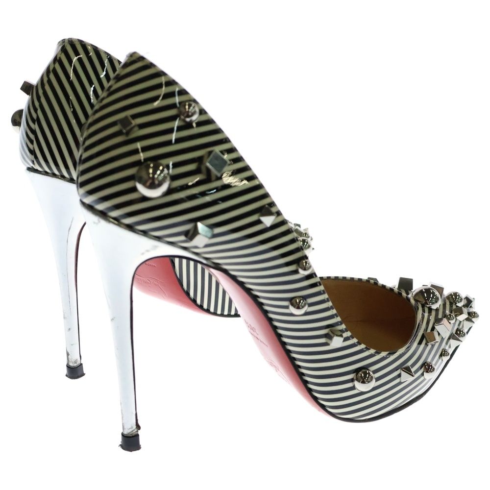 Christian Louboutin ストライプハイヒール パンプス Christian