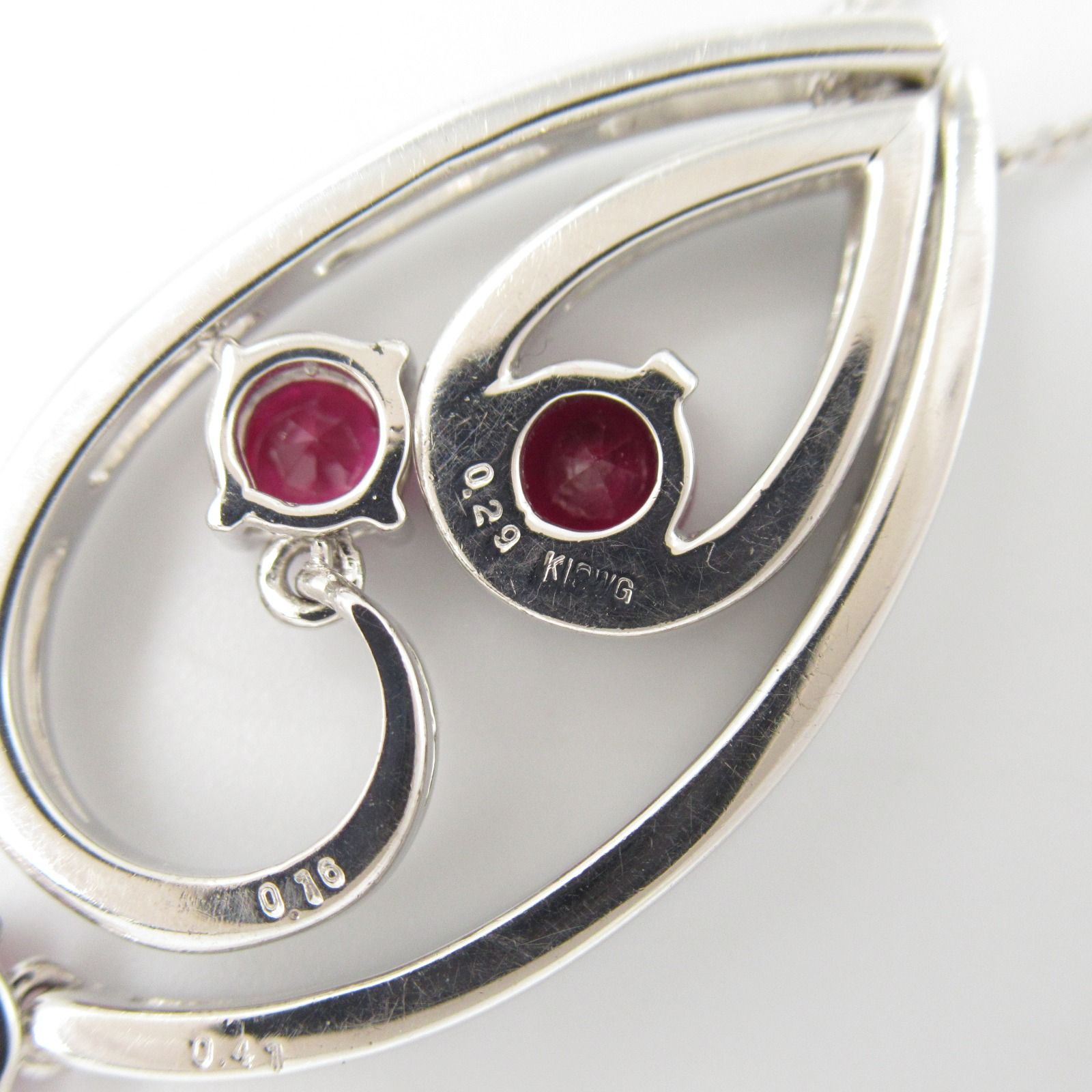 ジュエリー JEWELRY ネックレス ルビー ネックレス ﾙﾋﾞｰ 6.3g 首回42.5  
