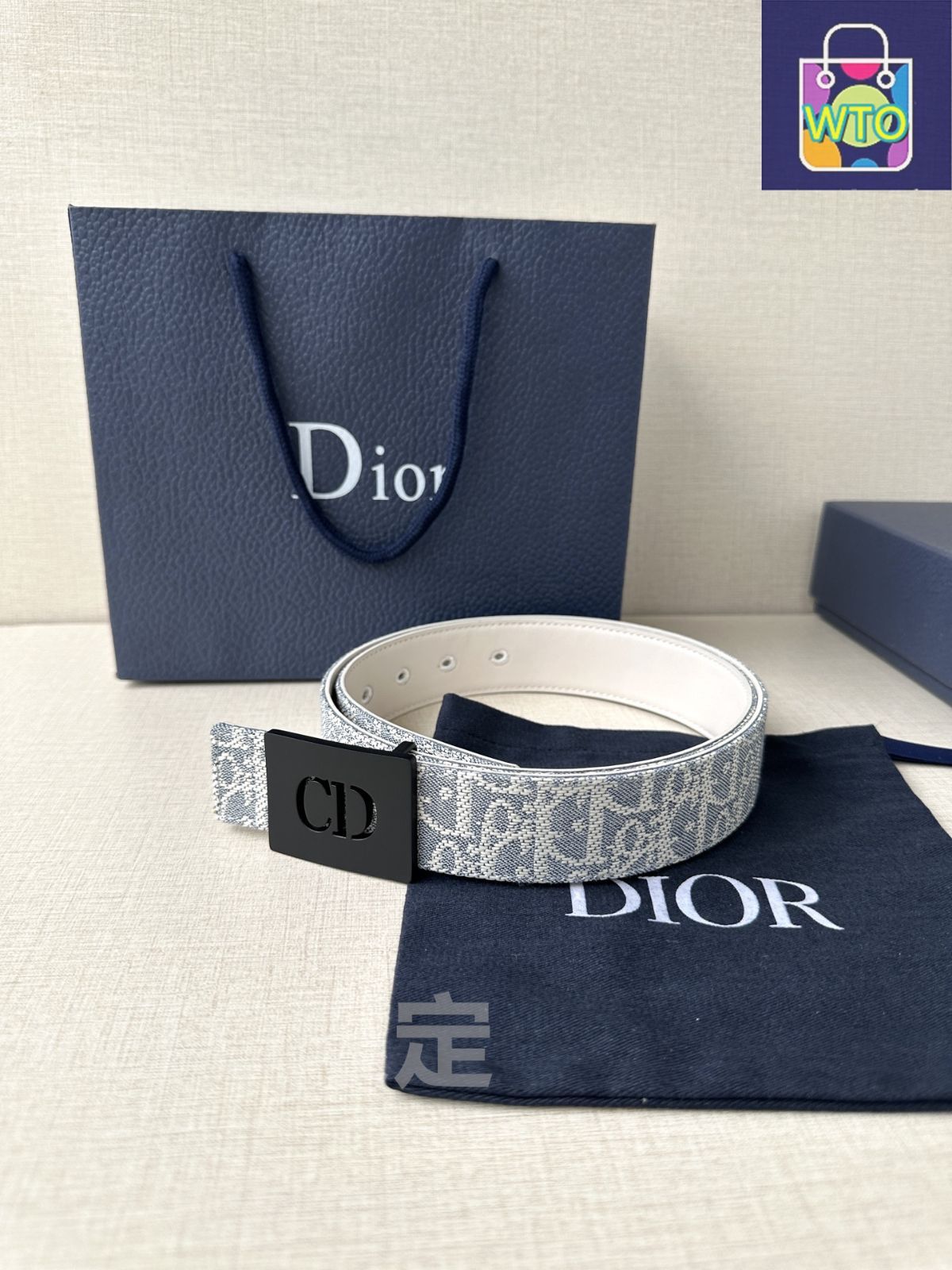 今日WTO】Dior 35 Montaigne リバーシブルベルト（3.5cm）-WCR25 今日