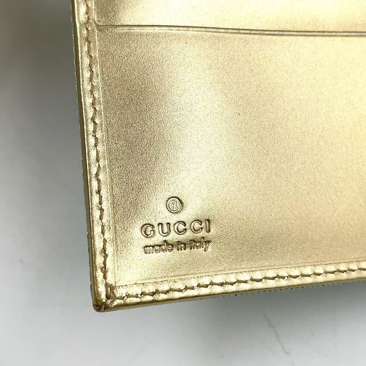 新品同様 GUCCI ジャッキー レザー×キャンバス Wホック ホースビット 小物