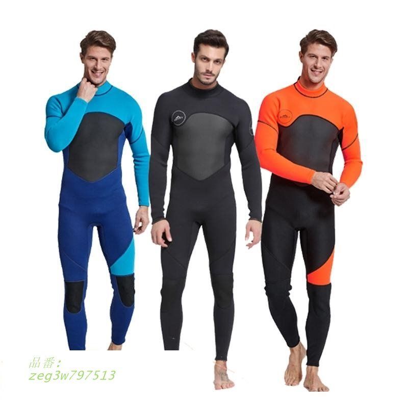フルスーツ ウェットスーツ 水着 メンズ 3ミリスキン 長袖 サーフィン 防寒保温 日焼け防止 バックジップ zeg3w797513