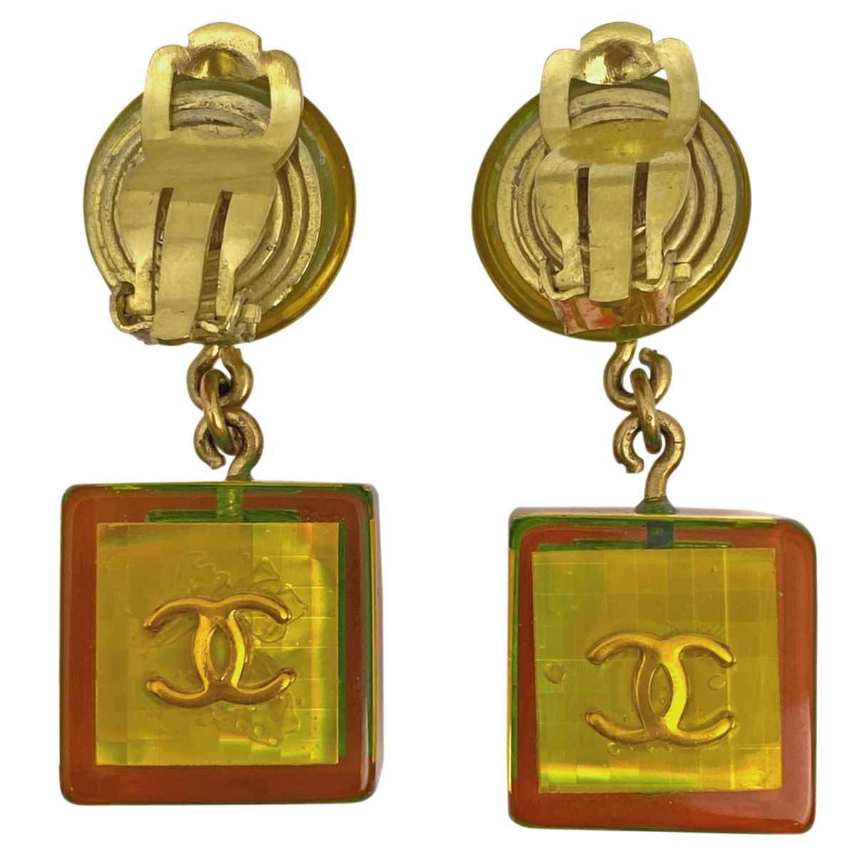 シャネル ピアス ココマーク スイング キューブ No.5 シルバー ロゴ ☆