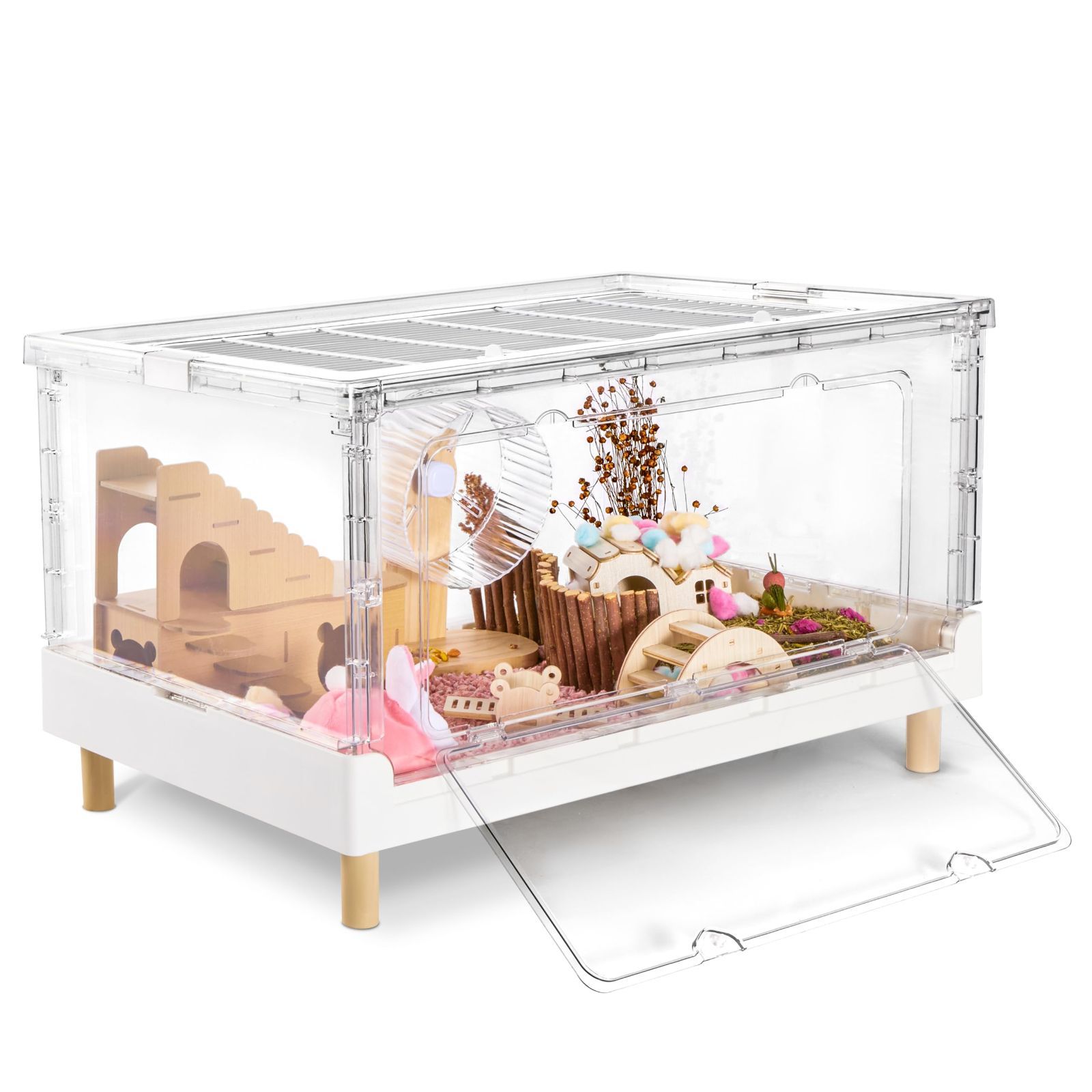 初売り ハムスターケージ＆モルモットケージ、小動物ペット用の完全透明 ケージ・アクセサリー
