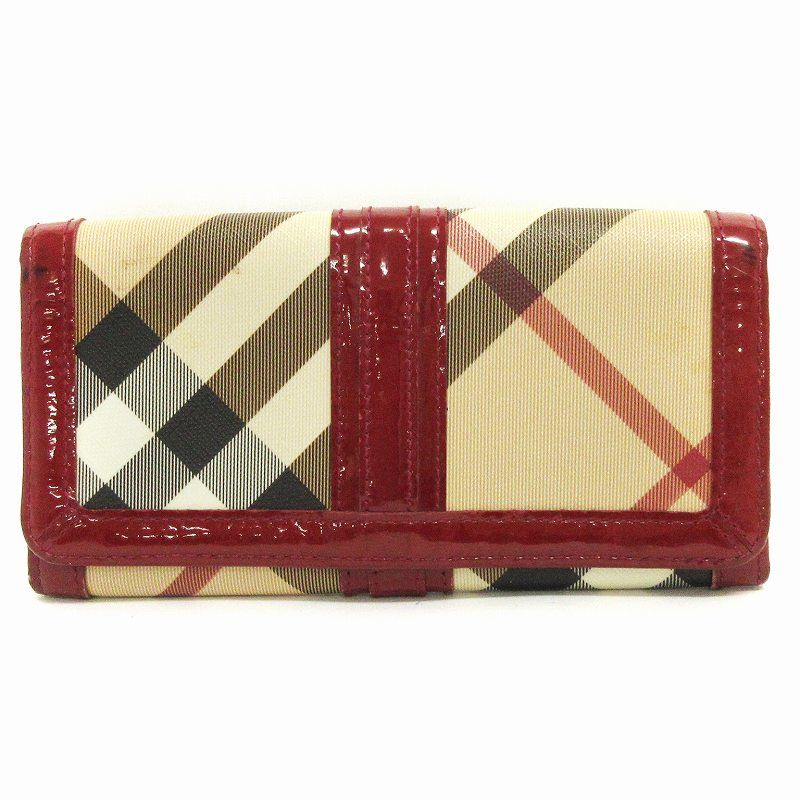 バーバリー BURBERRY フラップ 長財布 ノバチェック 国内ライセンス