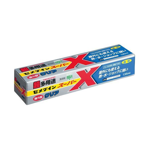(まとめ) セメダイン スーパーX超多用途 クリア 135ml AX-041 1本 【×10セット】