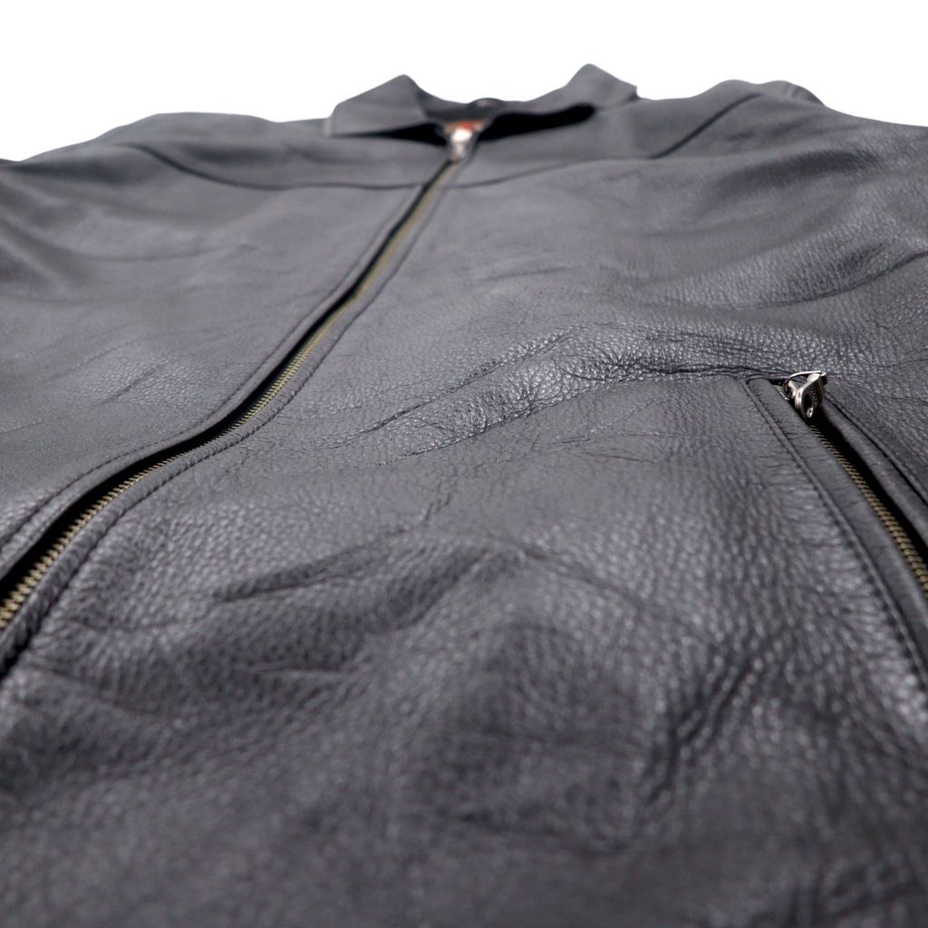 DANIER レザージャケット　革ジャン　シングルライダース　Mサイズ　黒 Vintage Leather Riders Jacket DANIER シングル ライダース