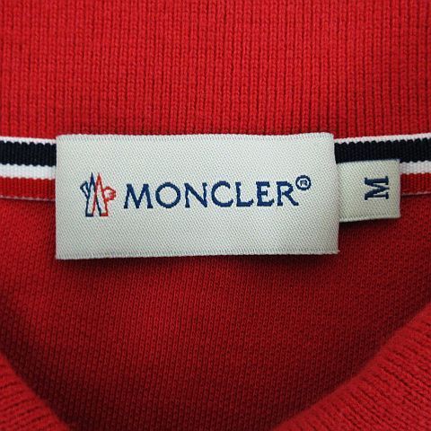 MONCLER モンクレール ポロシャツ 半袖 綿100％ レッド