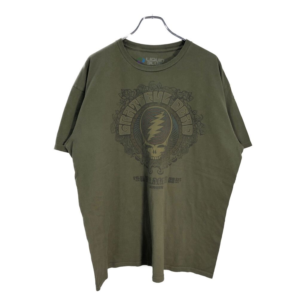 LIQUID BLUE リキッドブルー GRATEFUL DEAD グレイトフル デッド 半袖Ｔシャツ 大きいサイズ バンド グリーン メンズ XXL 古着 U1928