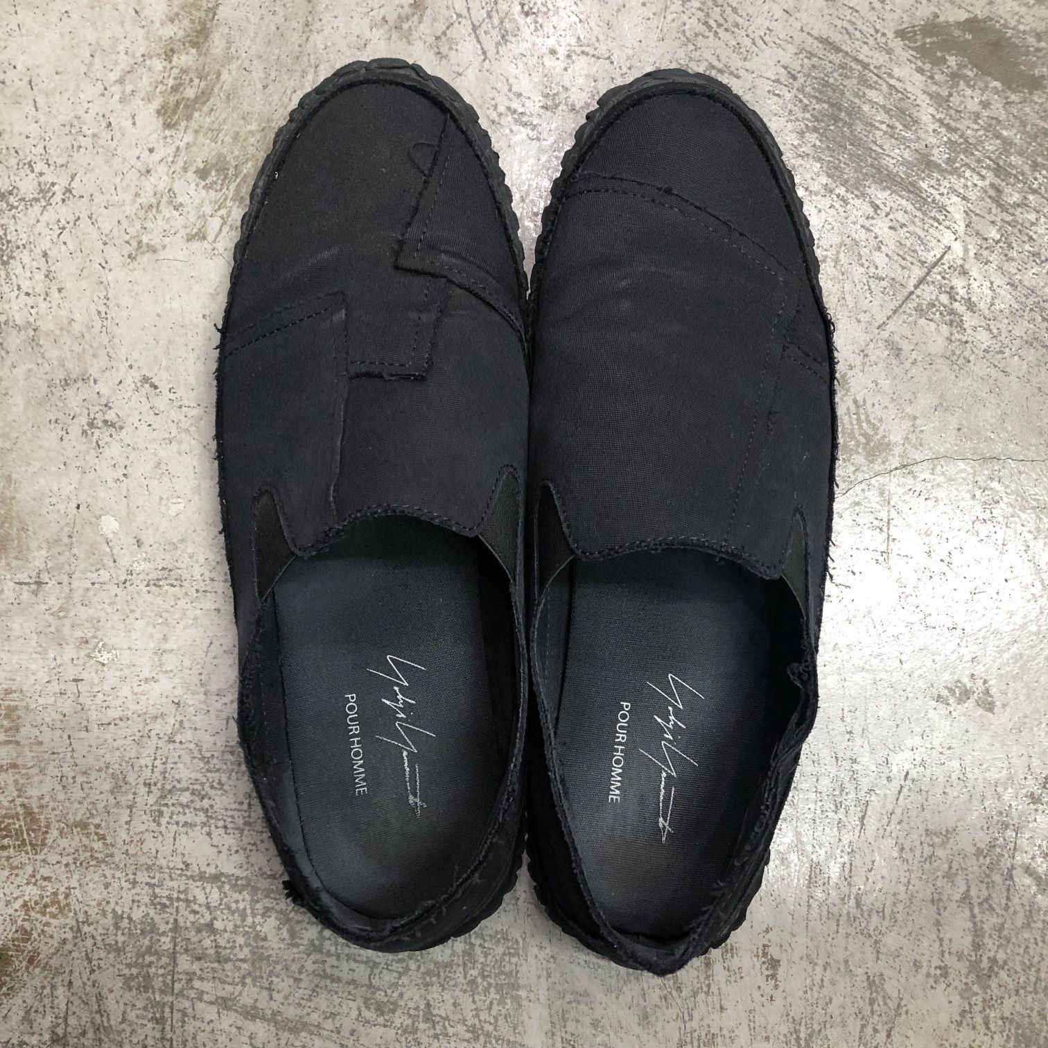 19ss ファッション YOHJI YAMAMOTO POUR HOMME ベロアスリッポンsize 5