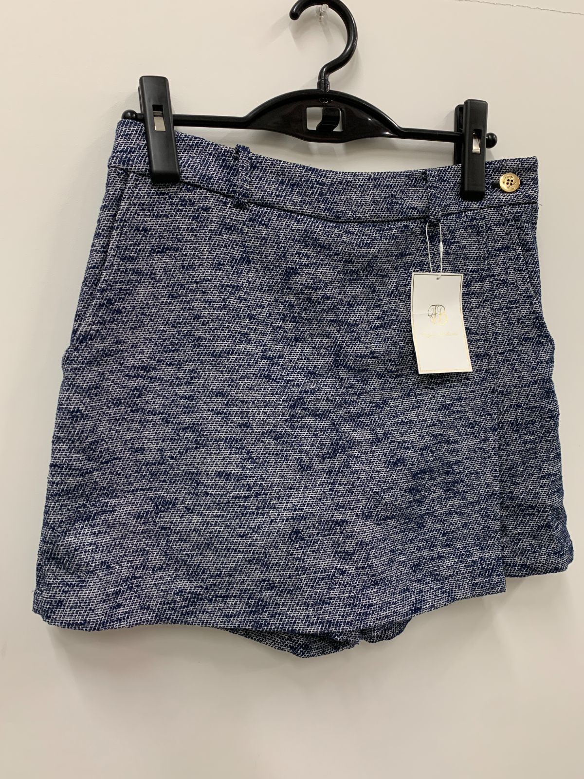 ♥ Foglia Brillanteフォリリアブリランテ 巻きスカート風キュロット スカート ゴルフウェア M ネイビー