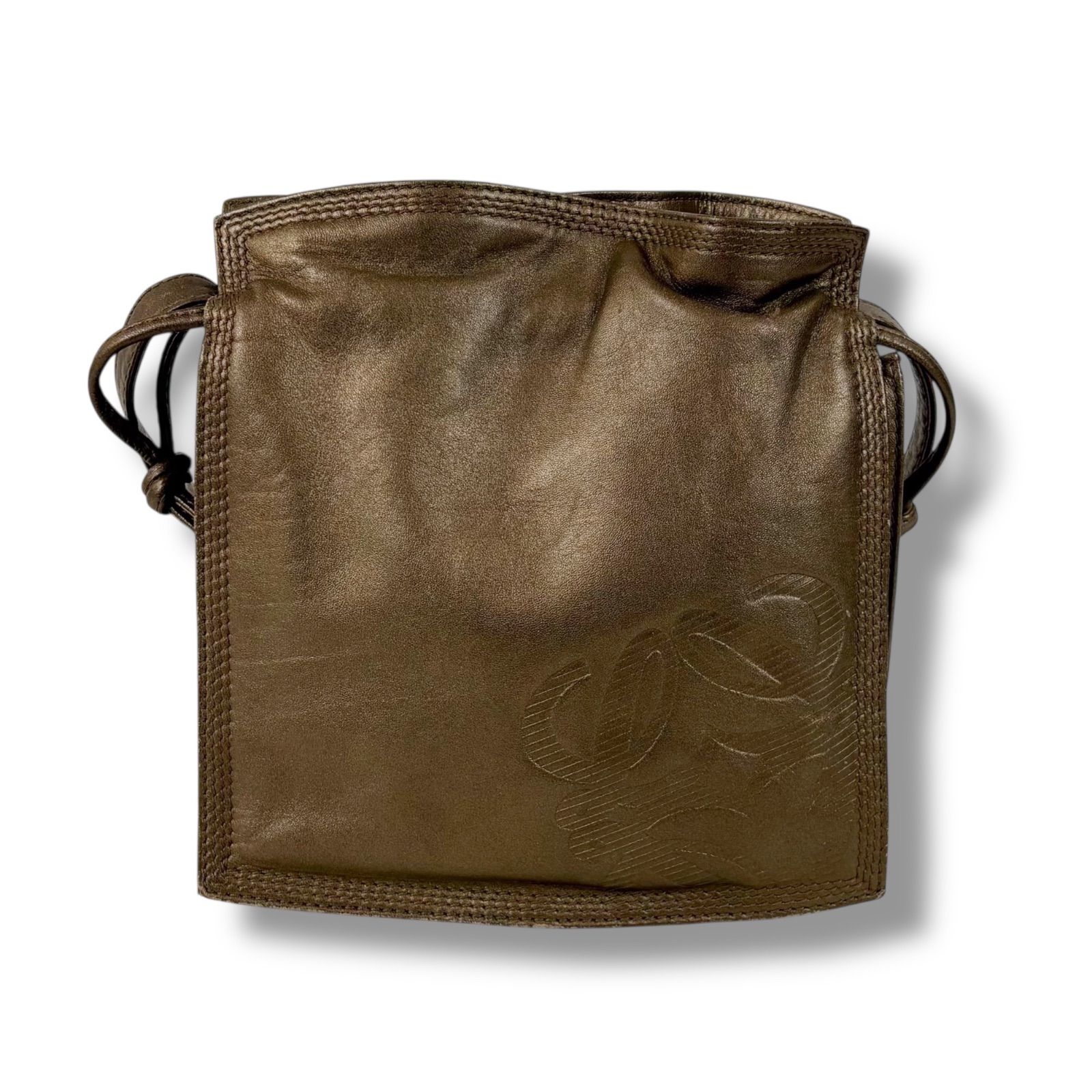 ロエベ LOEWE ミニショルダーバッグ 巾着型 フラメンコ ポシェット 