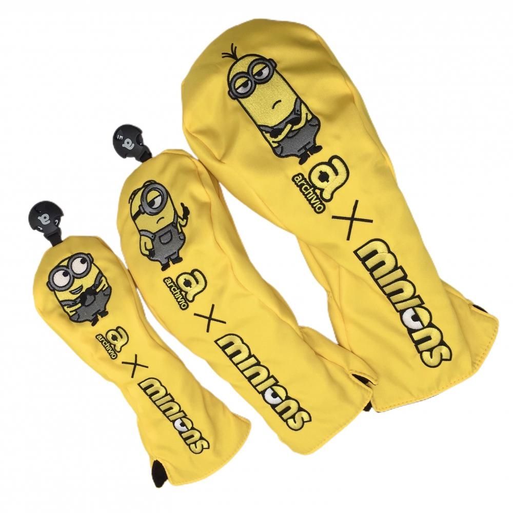 アルチビオ×MINIONS ヘッドカバー3点セット DR FW UT イエロー ミニオンズゴルフ archivio