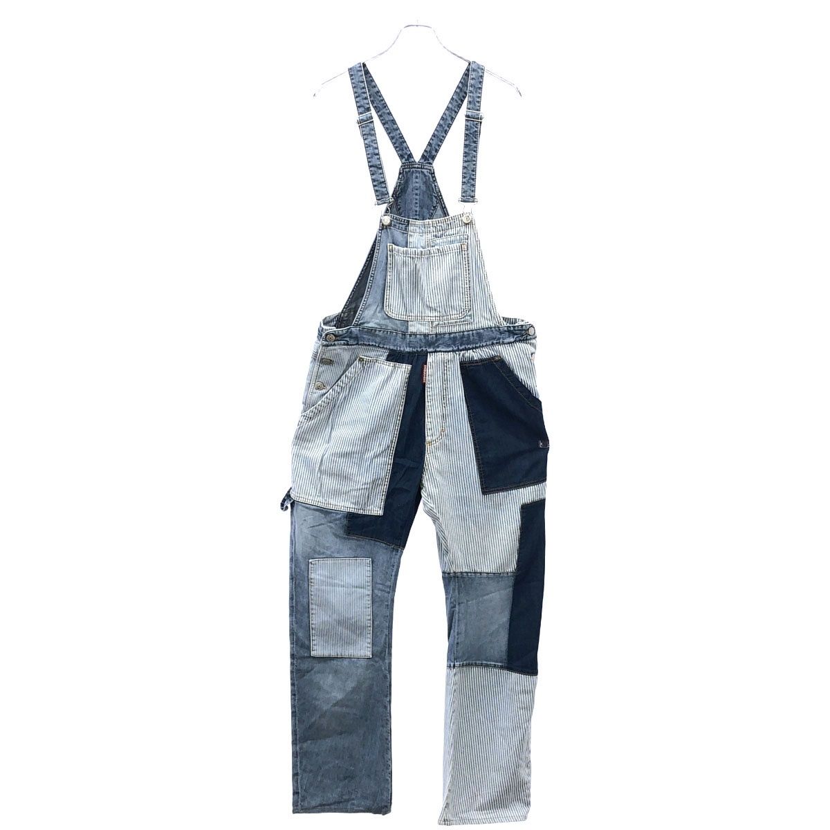 DSQUARED2 ディースクエアード 22SS パッチワークデニムオーバーオール 
