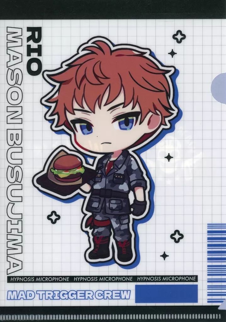 中古】クリアファイル 毒島メイソン理鶯 コラボ限定ミニクリアファイル