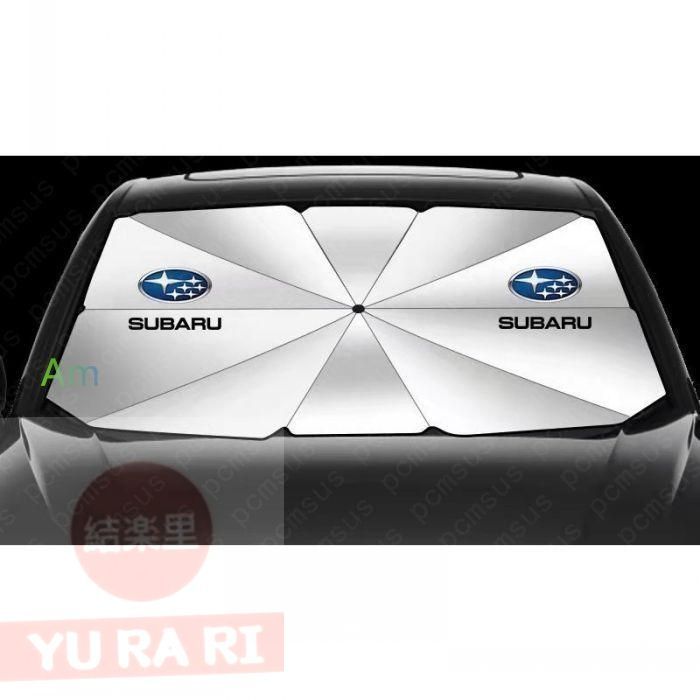 新品！79CM*145CM スバル Subaru ロゴ 車用 サンシェード 車 傘型 折りたたみ式 フロントガラス 日よけ パラソル 遮光 遮熱  全車種対応 XV B4 BRZ G4 S4 WRX インプレッサ レヴォーグ XV BRZ#602