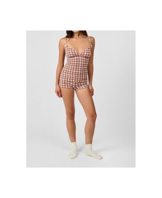 ウィ ウォー ワット レディース ナイトウェア アンダーウェア Women s Crossover Sleep Cami Tank Top Pink brown