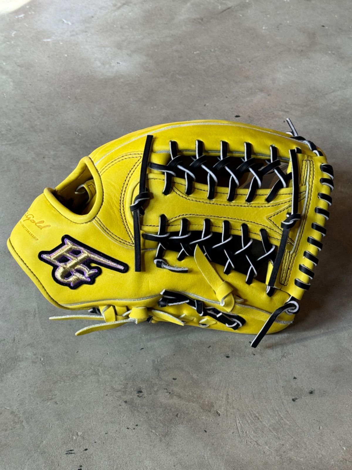 心極シリーズ【Hi-GOLD】軟式用グローブ 外野手用 イエロー
