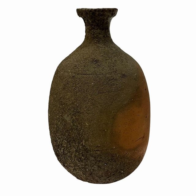 人間国宝 藤原啓 徳利 備前焼 酒器 共箱 陶芸 茶 ブラウン