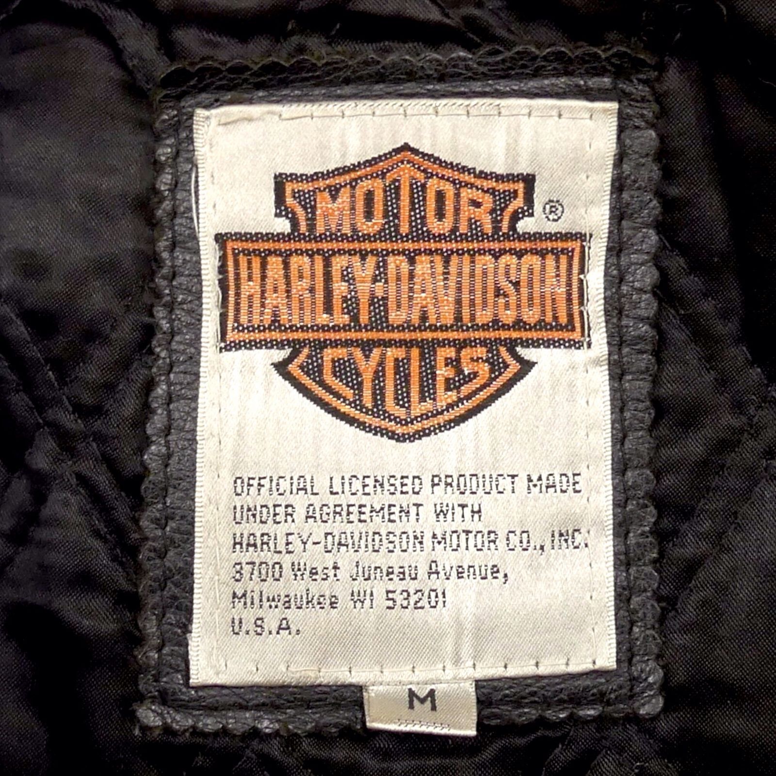 HARLEY DAVIDSON ハーレーダビッドソンスタジャン M 古着 レザー 