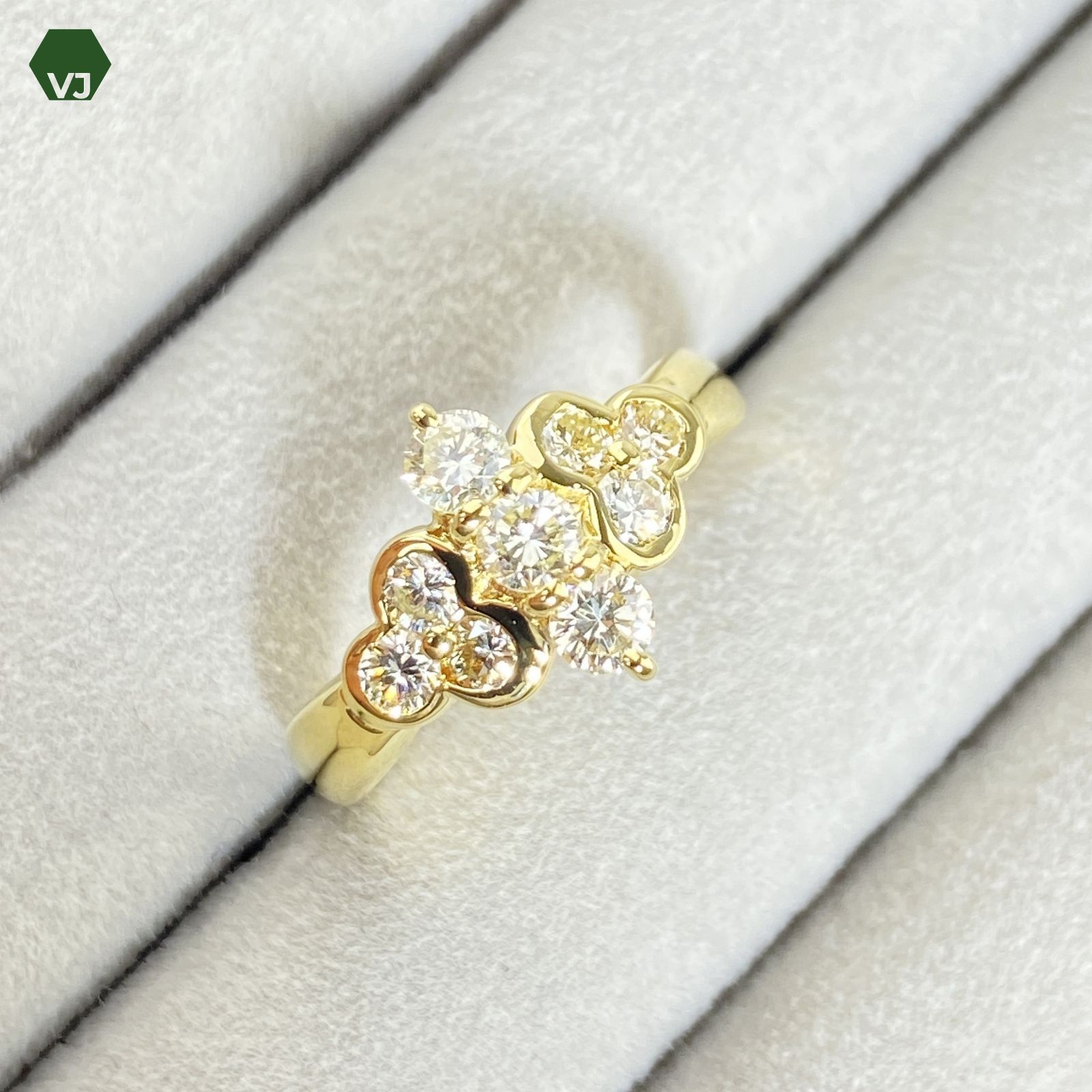 17-29】ダイヤモンド リング D0.9ct【中古】【K18YG】【11.5号】☆By 