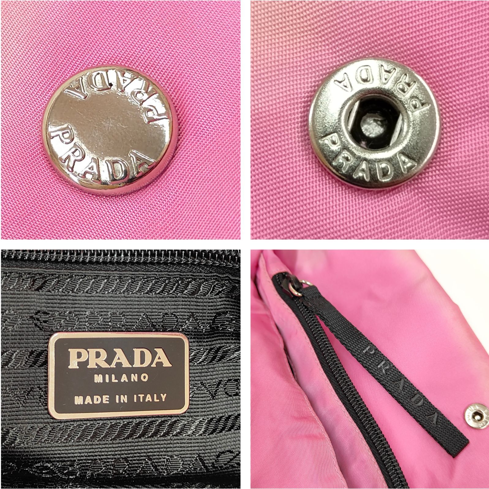 【人気色が安い 希少 ヴィンテージ】PRADA プラダ B9872 ナイロントートバッグ ベゴニア/ピンク （SNA）124081500101F