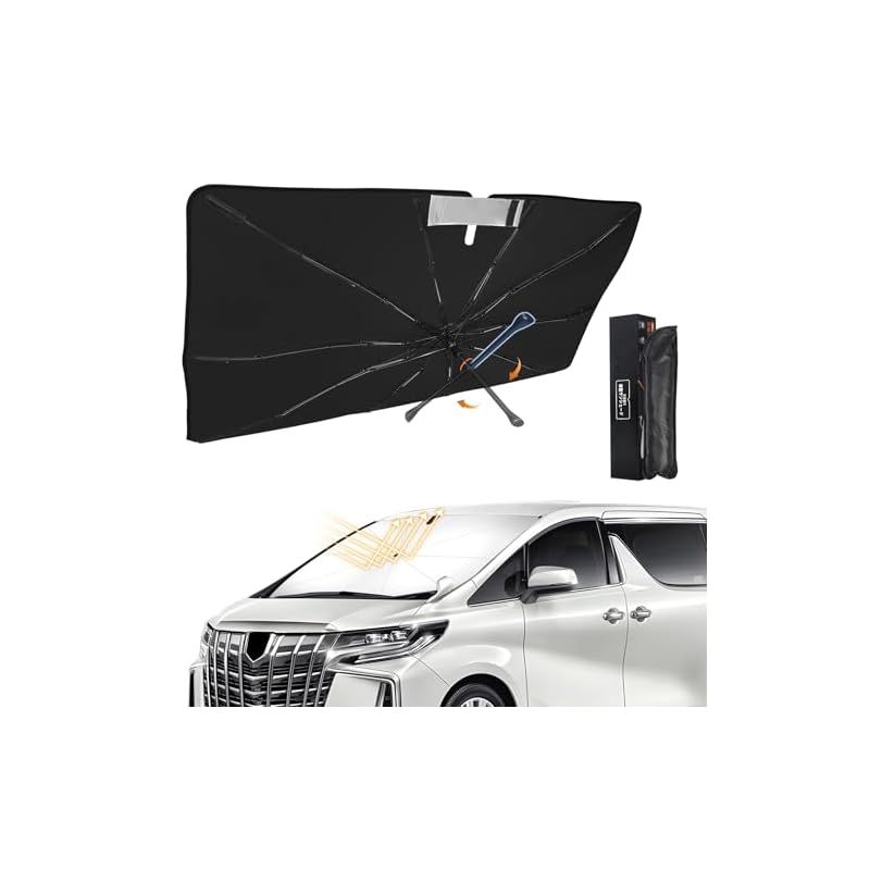 新型 アルファード ヴェルファイア 30系 傘型 サンシェード 専用 ALPHARD VELLFIRE 30 車用サンシェード 車種専用設計 UVカット 紫外線対策 フロントガラス用 サンシェード 日よけ 遮光 遮熱 車中泊 仮眠 360回転可能 傘型  0