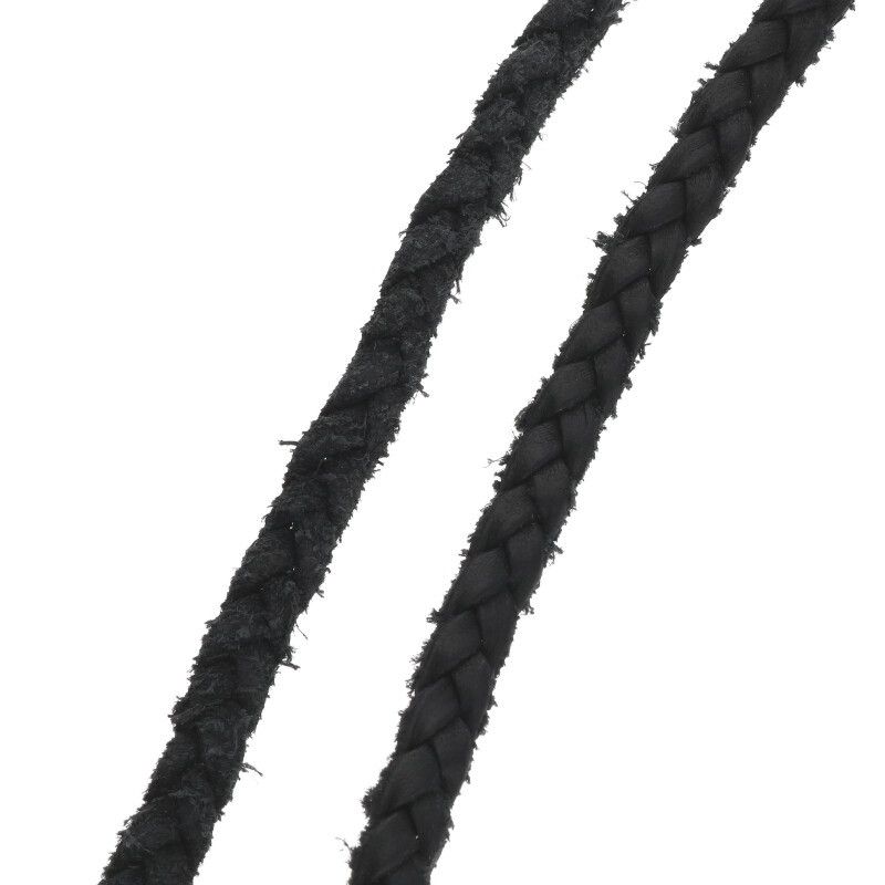 クロムハーツ LEATHER BRAID/ボロチップレザーブレード シルバー  