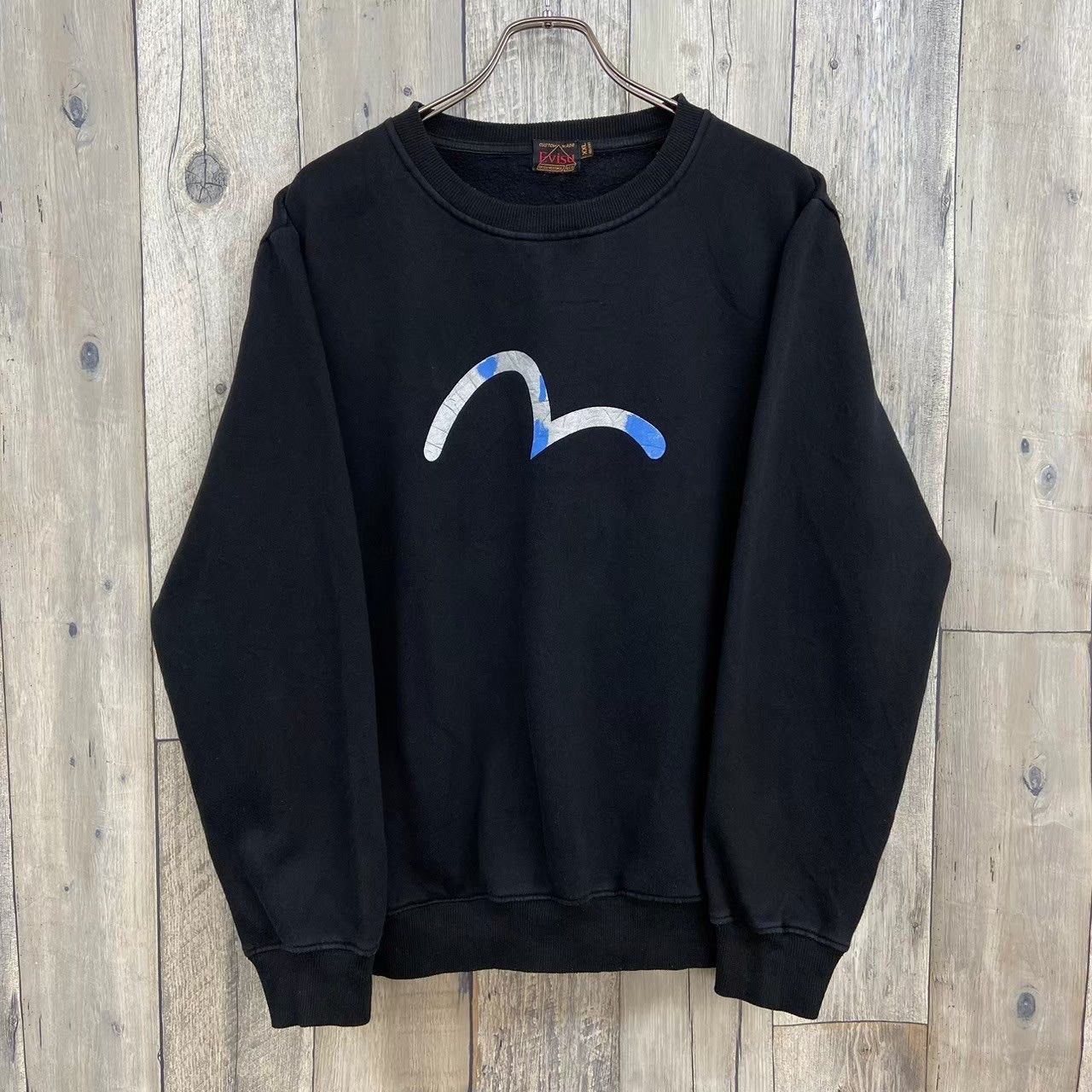 Evisu ブラック トレーナー XXL