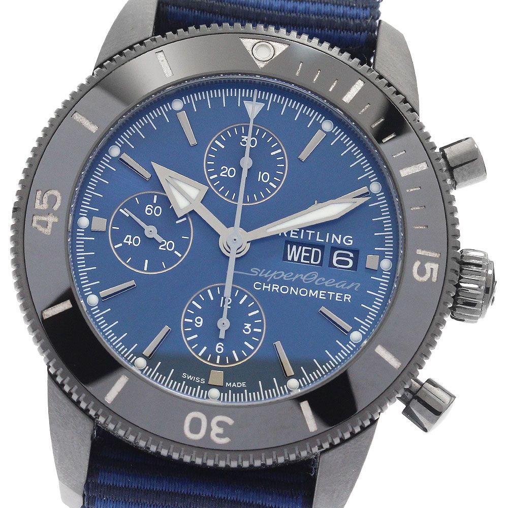 ブライトリング BREITLING M13313 スーパーオーシャン ヘリテージII クロノグラフ デイデイト 自動巻き メンズ美品箱・保証書付き_889755