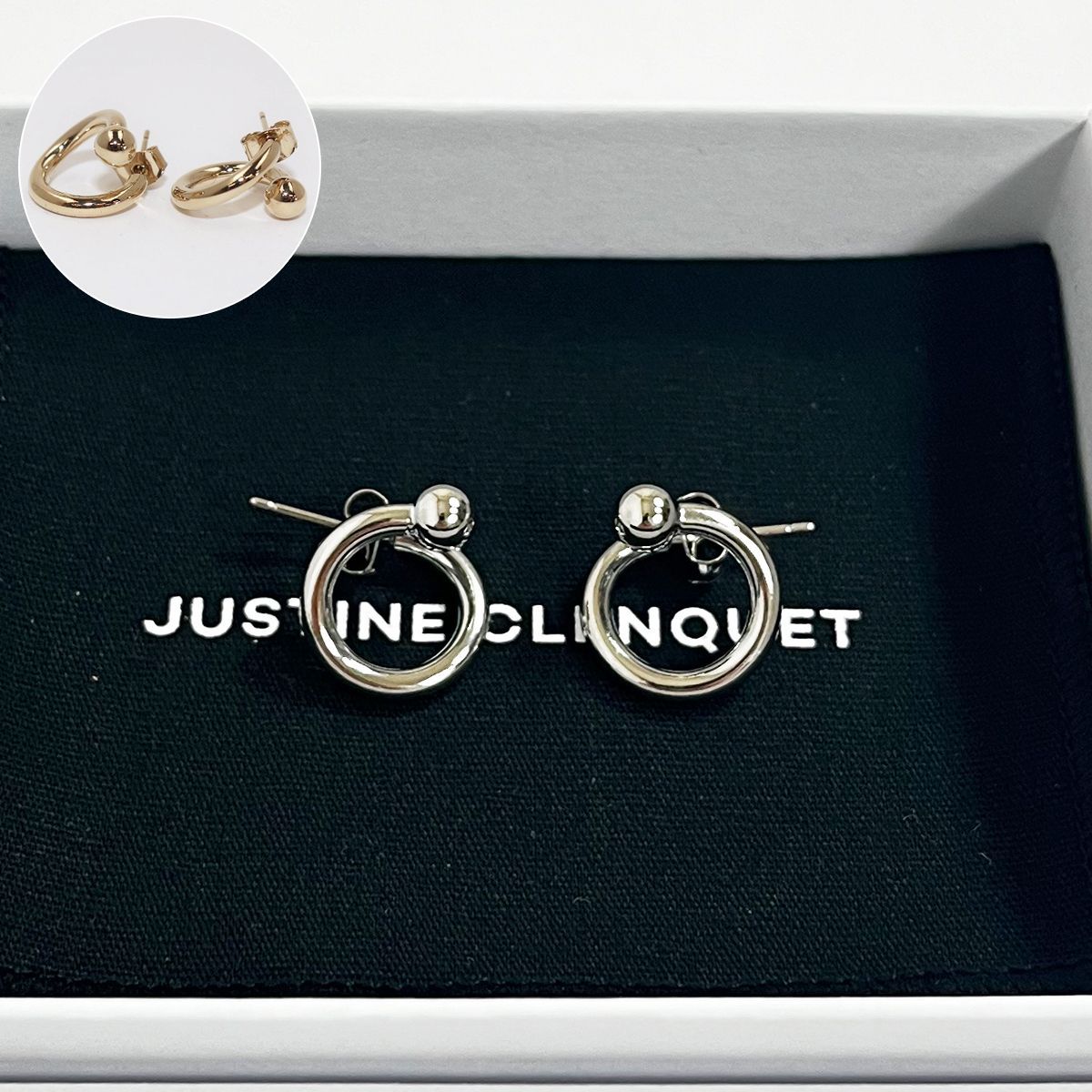 新品】ジュスティーヌクランケ ピアス 2個セット Justine Clenquet