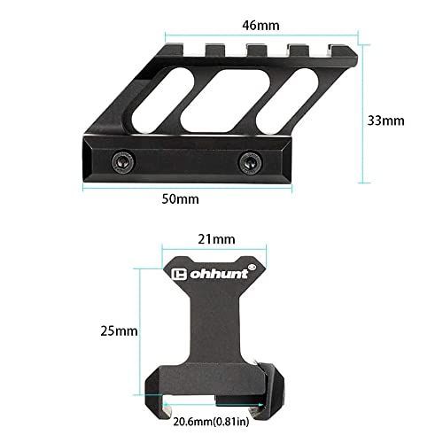 ohhunt マウントベース 増高 20mmレール対応 4スロット ハイマウント