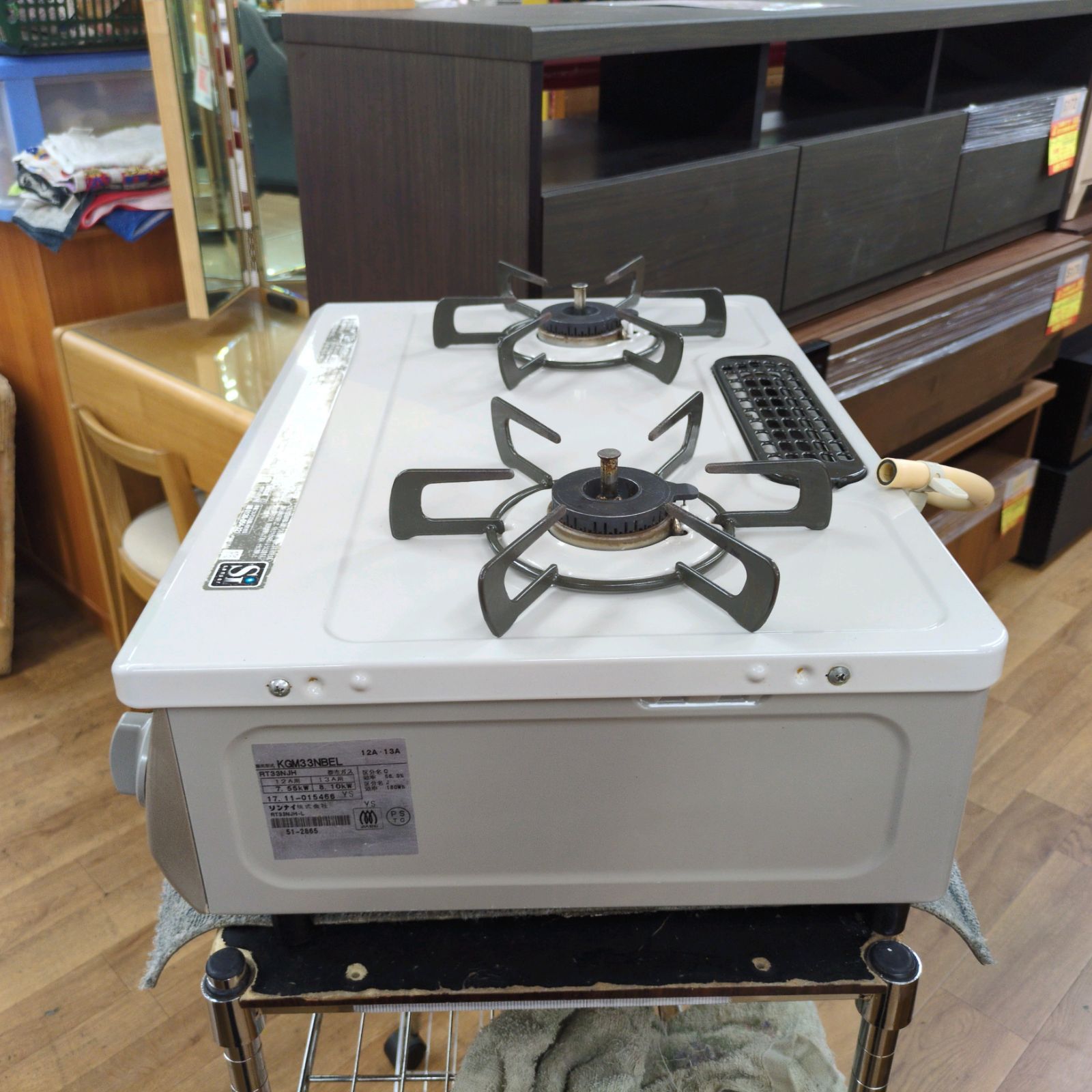 J236 ★グリル使用感★2017年製★Rinnai★都市ガスコンロ★水無し片面焼きグリル J236 ☆グリル使用感☆2017年製☆Rinnai☆都市ガスコンロ☆水無し片面