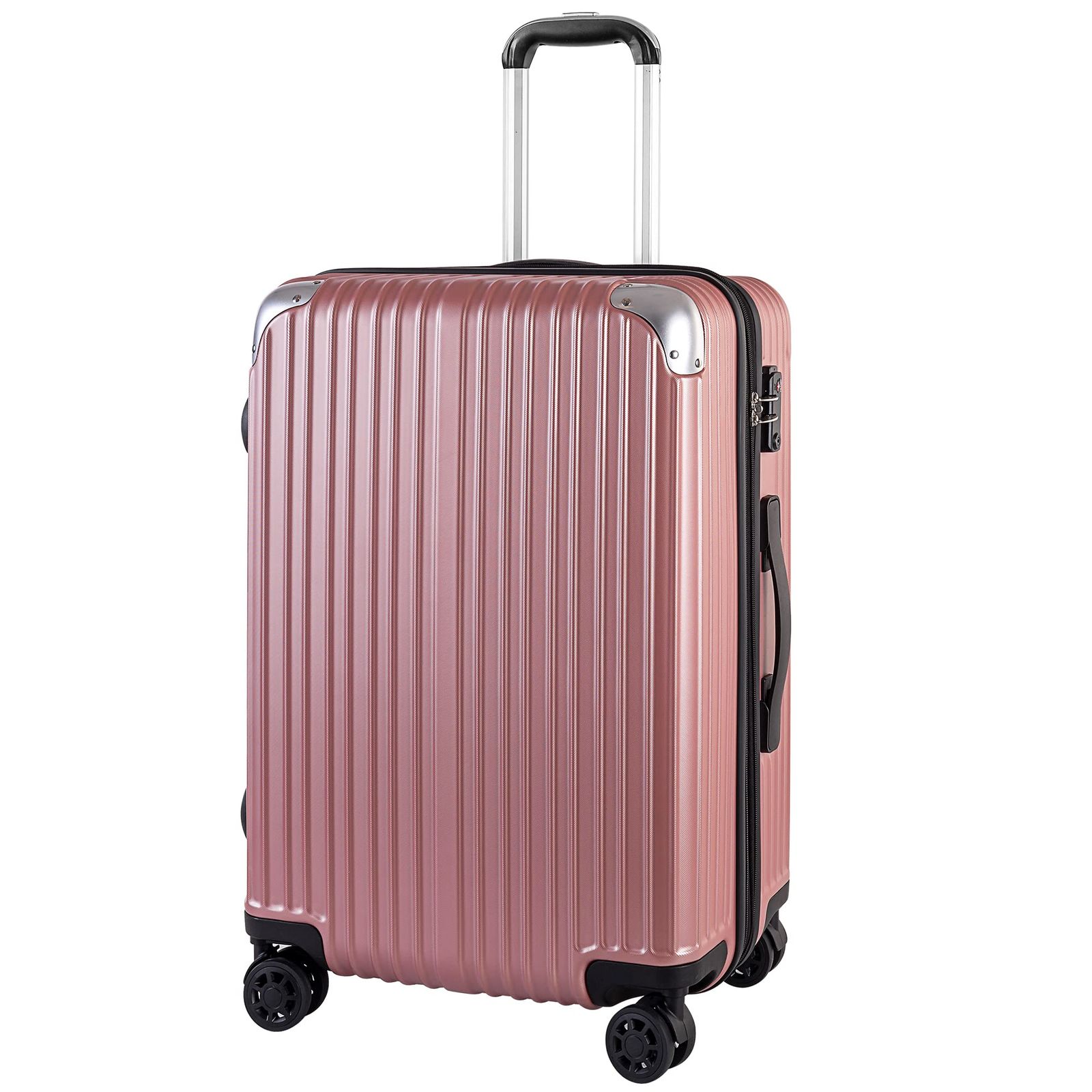 TTOVALIGERIA スーツケース Sサイズ機内持ち込み キャリーケース キャリーバッグ 軽量 静音 TSAロック搭載 ファスナータイプ 大型 Sサイズ ローズゴールド