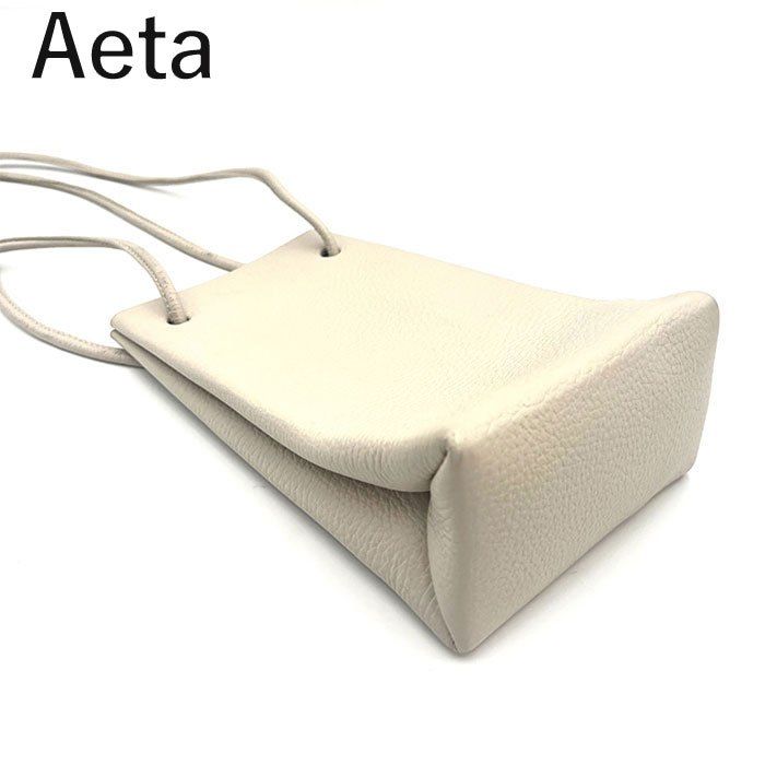アエタ Aeta ショルダーバッグ ポシェット 縦長 シンプル アイボリー 