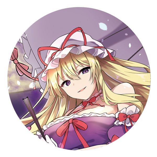 希少!!　八雲 紫　BIG缶バッジ ダイソー 東方project BIGホログラム缶バッジ 八雲紫 - メルカリ