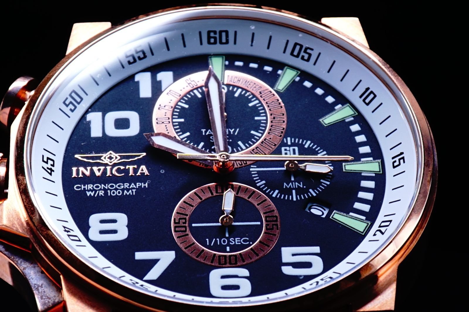 INVICTAインヴィクタI FORCE逆輸入モデルレフティー仕様100m防水クロノ