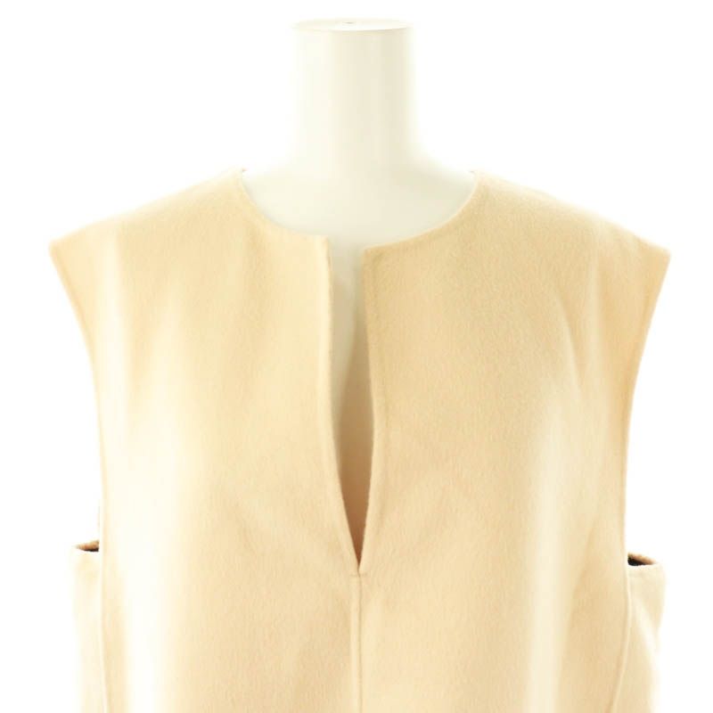 ル フィル LE PHIL 24AW ライトリバーブラウス ノースリーブ キーネック F ベージュ ブラック /ES ■OS レディース ル フィル LE PHIL 24AW ライトリバーブラウス ノースリーブ