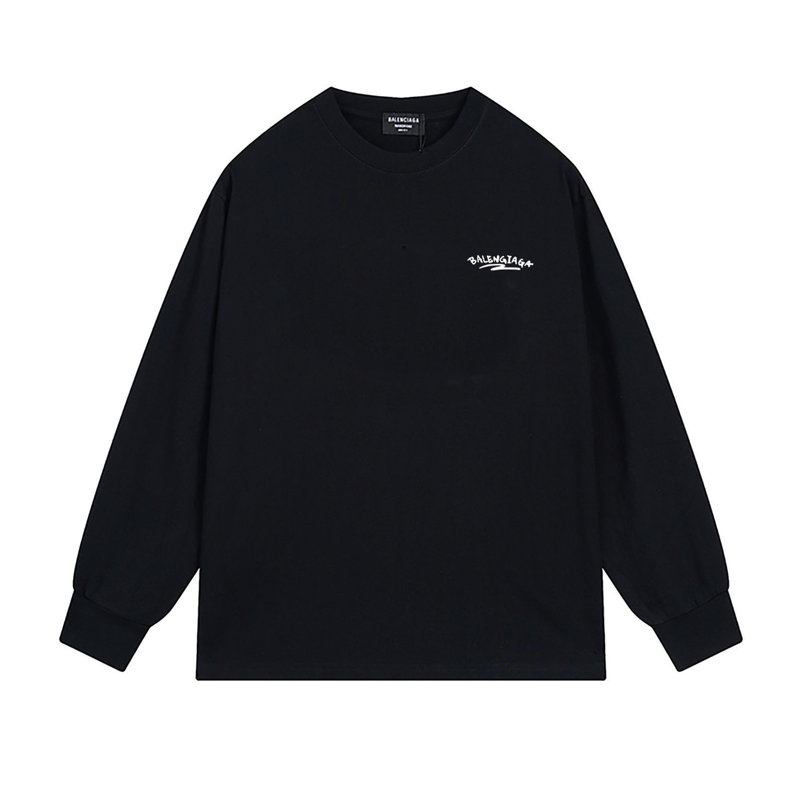 BALENCIAGA ロゴプリントロングスリーブポロシャツ ブランド古着】ロゴプリントロングスリーブポロシャツ（Tシャツ