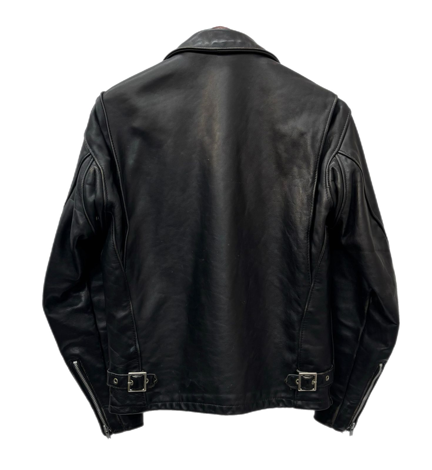 Schott BLACK ホースハイド シングルライダースジャケット36 【楽天